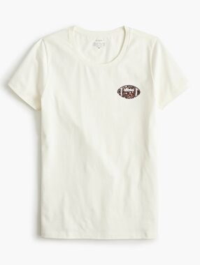 J Crew Sequin football tee